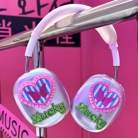 Lucky Heart Decorated Kawaii Airpod Max Case
