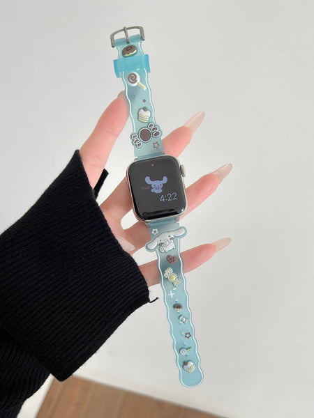 kawaii Cute Kuromi Cinnamoroll Bow Jelly Apple Watch Bands Girly Fashion